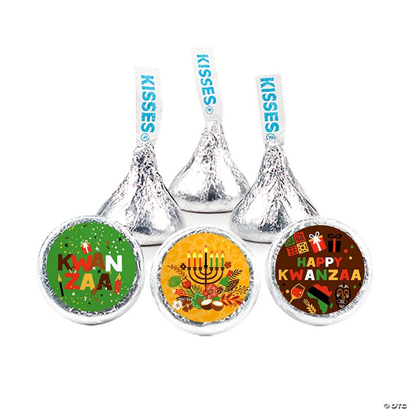 270 Pcs Kwanzaa Candy Chocolate Hershey's Kisses Bulk (3lb) Happy Kwanzaa