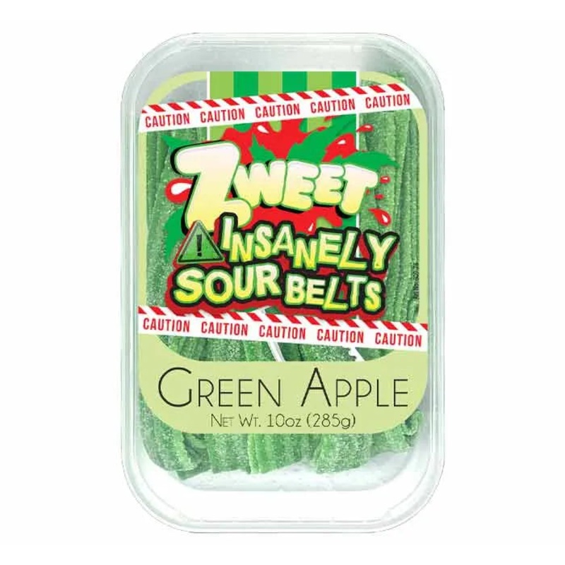 Zweet Insanely Sour Green Apple Belts: 6-Piece Box