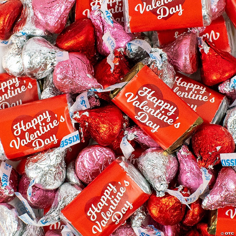 128 pcs Valentine's Day Candy Hershey's Chocolate Mix (1.58 lbs, Approx. 128 Pcs)