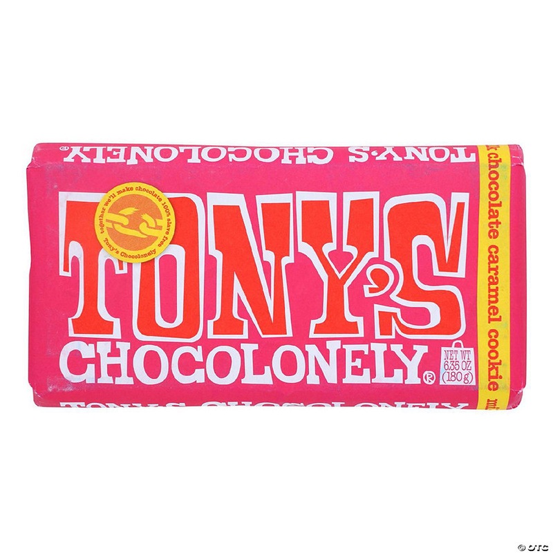 Tony's Chocolonely - Bar Milk Chocolate Caramel Cookie - Case of 15-6.35 OZ