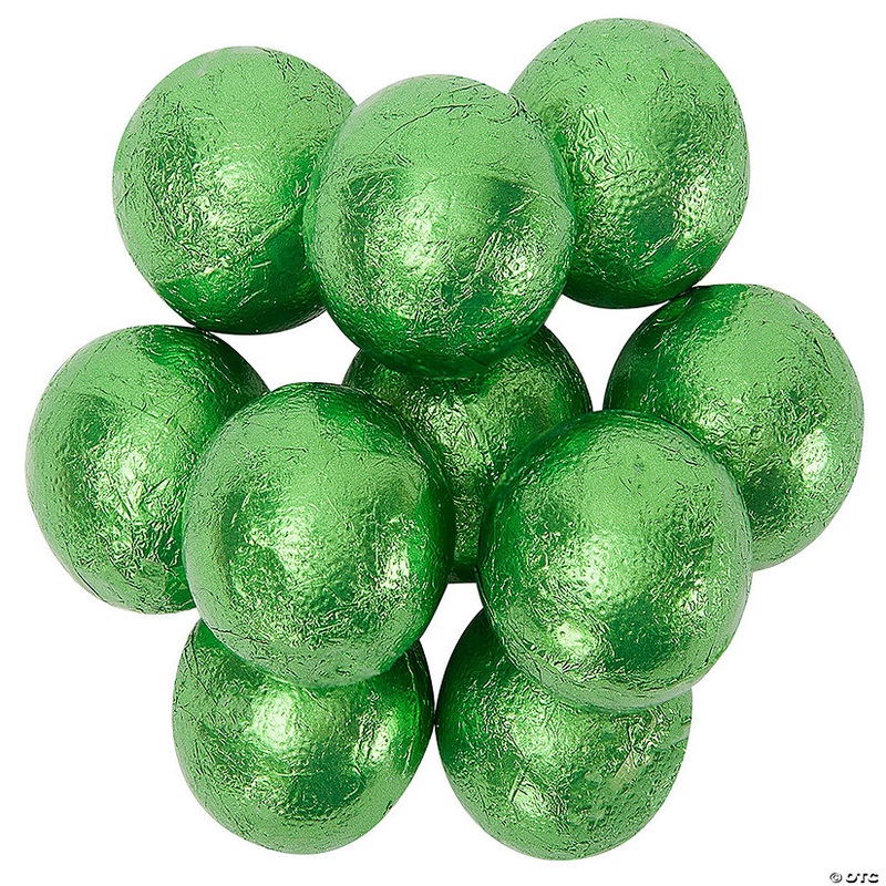 24 lbs. Palmer Double Chocolate Balls in Green Wrapper - 888 Pc.