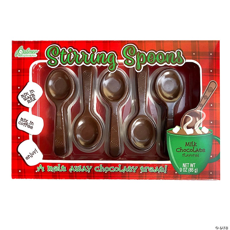 3 oz. Palmer Milk Chocolate Stirring Spoons Set - 5 Pc.