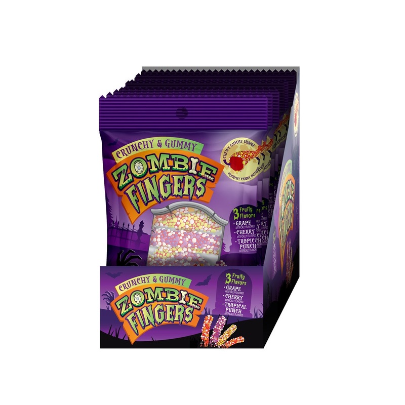 Zombie Fingers Crunchy Gummies Peg Bags
