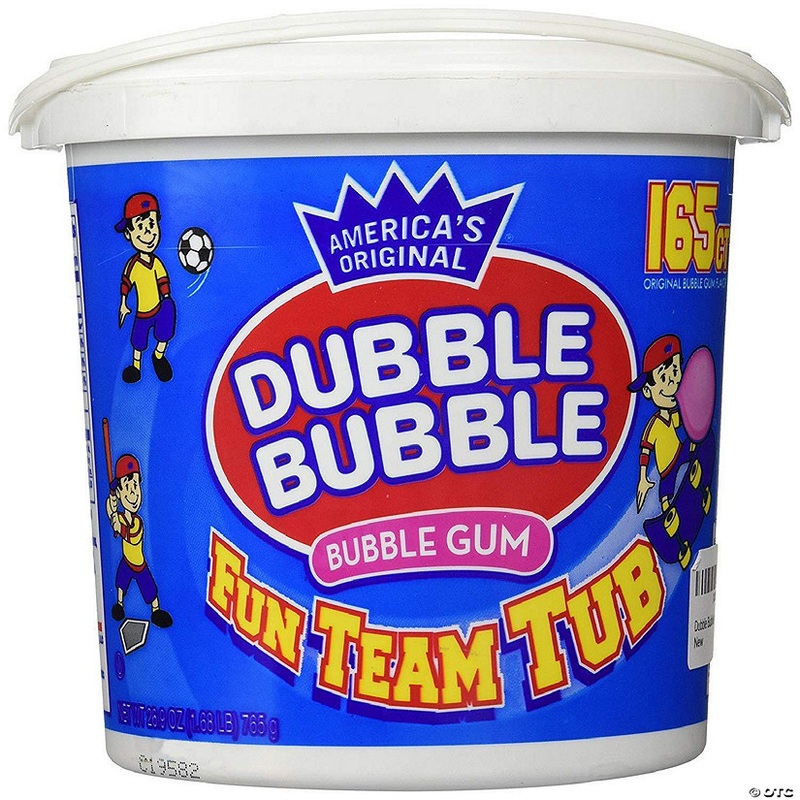 165 Count Tub Bubble Gum (Case of 6)