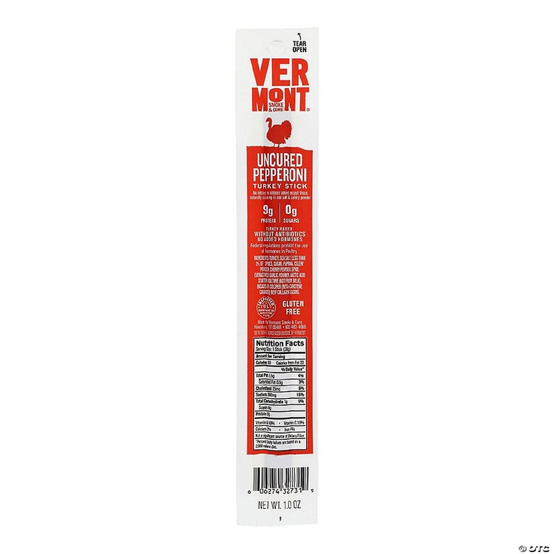 Vermont Smoke And Cure RealSticks - Turkey Pepperoni - 1 oz - Case of 24