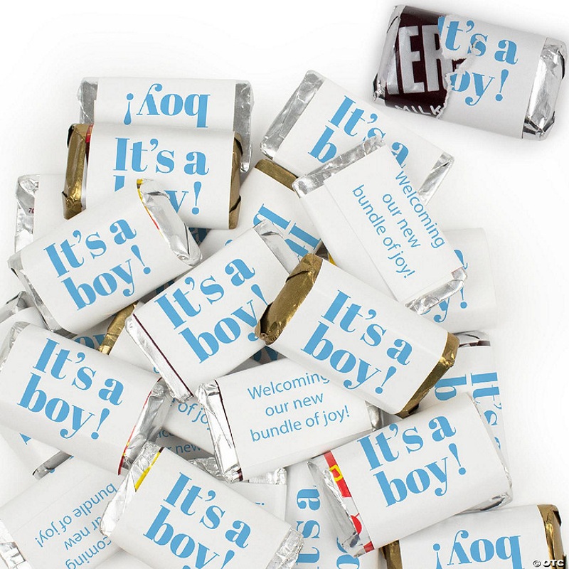 152 Pcs It's a Boy Baby Shower Candy Party Favors Hershey's Miniatures Chocolate