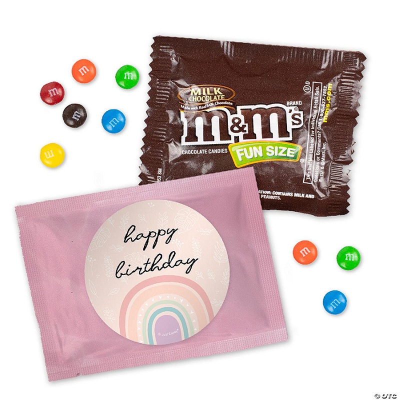 24ct Rainbow Birthday Candy M&M's Party Favor Packs (24ct) - Milk Chocolate - by Just Candy