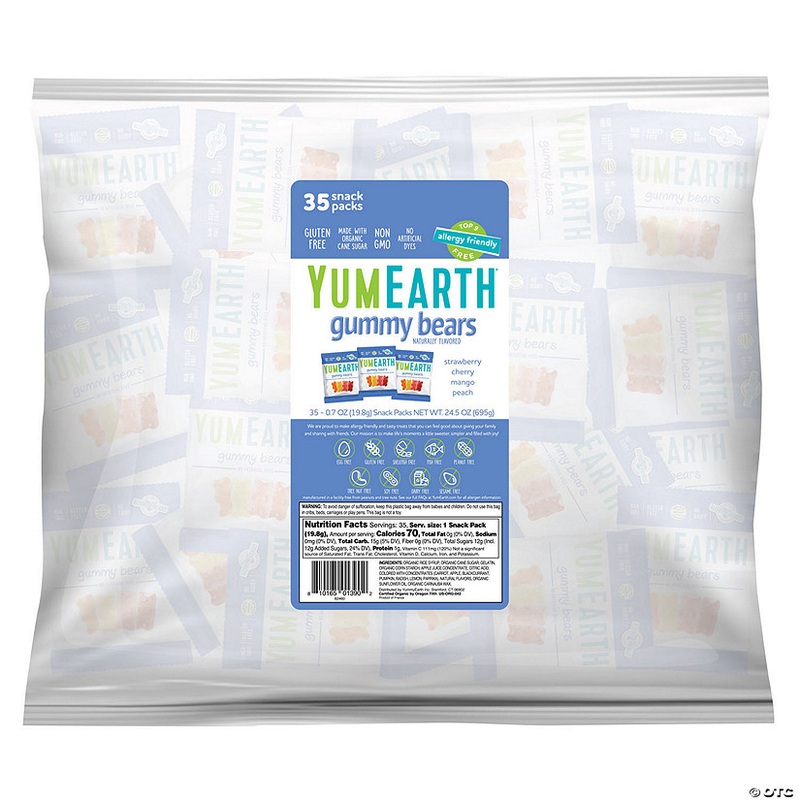 24.5 oz. YumEarth Organic Gummy Bears Snack Packs - 35 Pc.