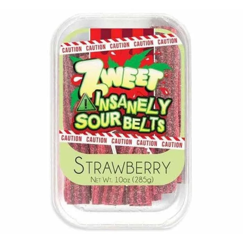 Zweet Insanely Sour Strawberry Belts: 6-Piece Box