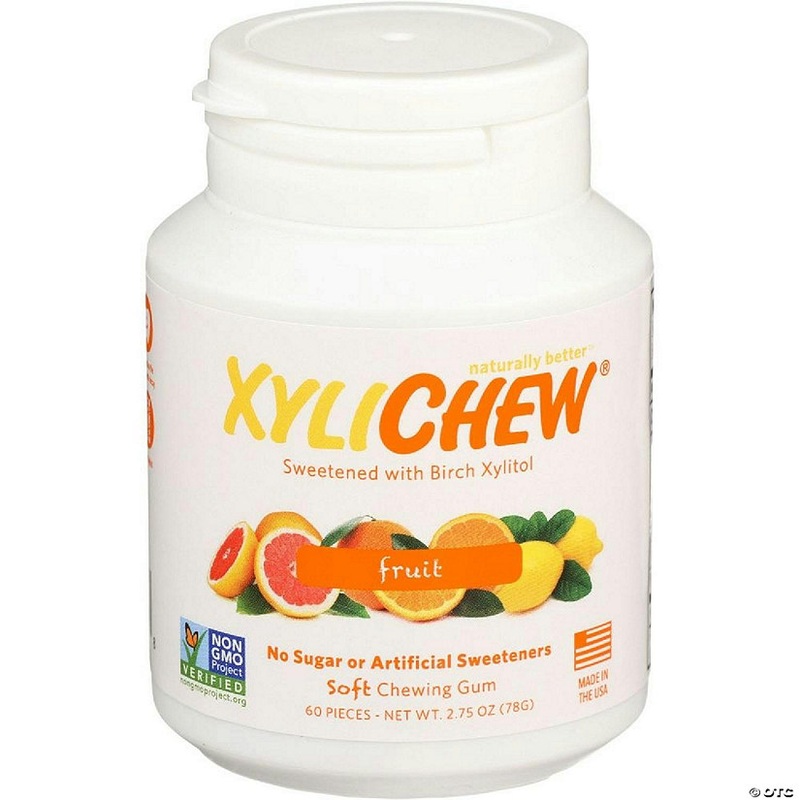 Xylichew Sugar Free Fruit Chewing Gum - 60 count (Pack of 4)