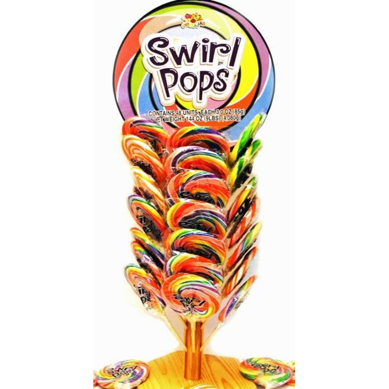 Swirl Pop with Wooden Stand