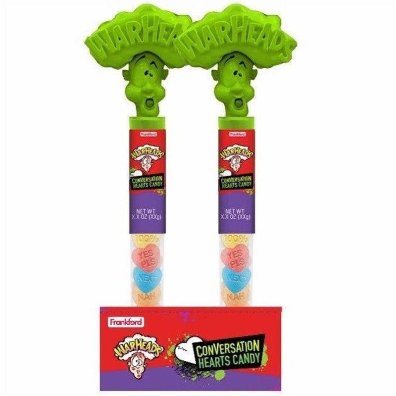 Valentine Warhead Conversation Hearts Tube Topper