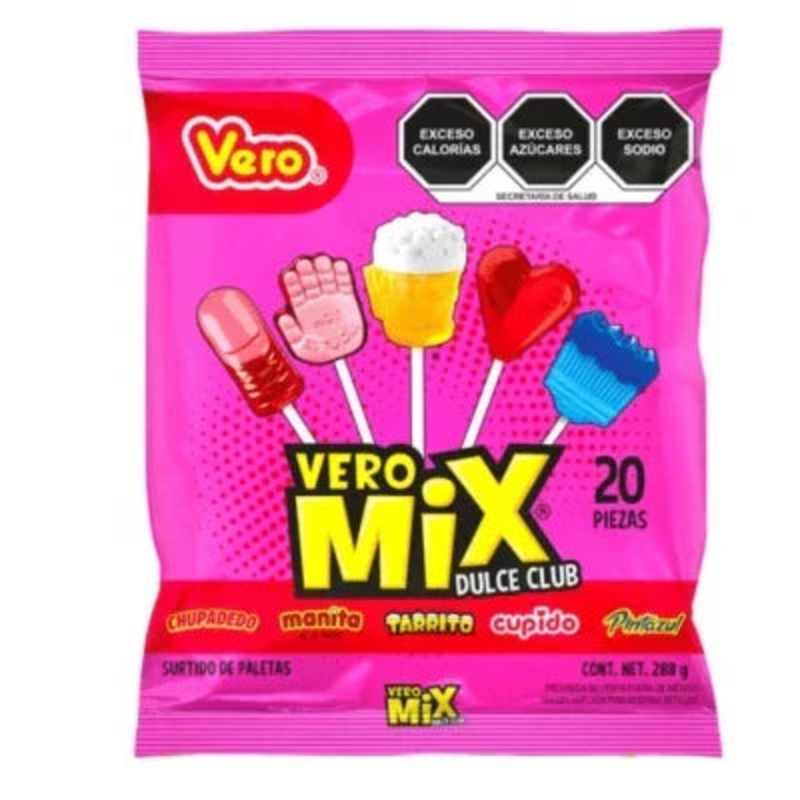 Vero Mix Assorted Dulce Club Lollipops: 20-Piece Bag