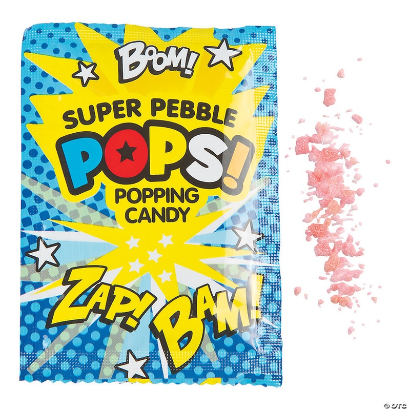 2 3/4" x 4" 6 oz. Superhero Popping Candy Fun Packs - 36 Pc.