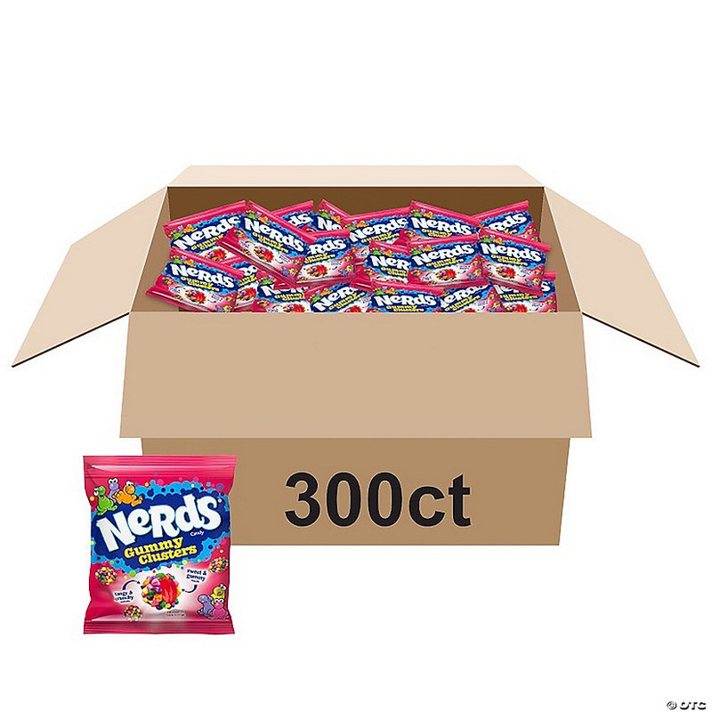 11 lbs. Bulk 300 Pc. Nerds Rainbow Gummy Clusters Candy Packs