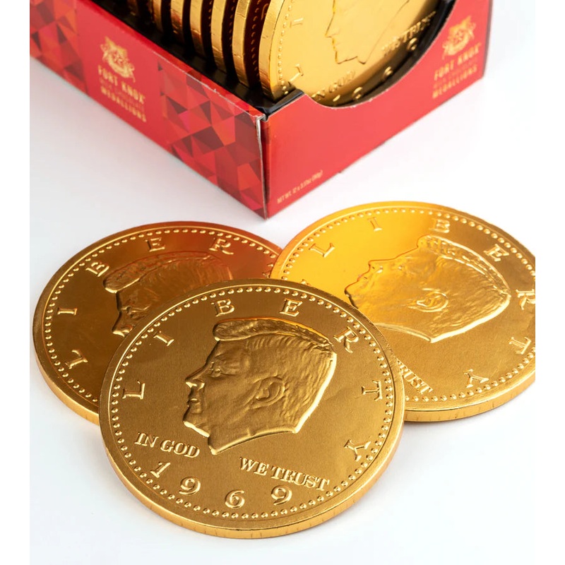 FORT KNOX CHOCOLATE COIN GOLD MEGA MEDALLION MILK