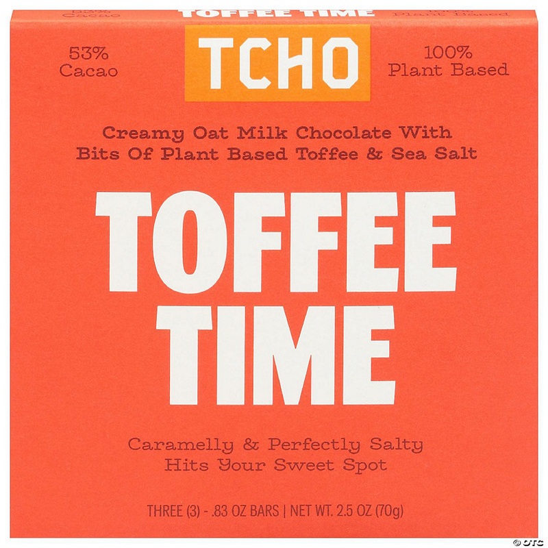 Tcho Toffee Time Plant Based Chocolate Bar - 2.5 OZ (Pack of 10)