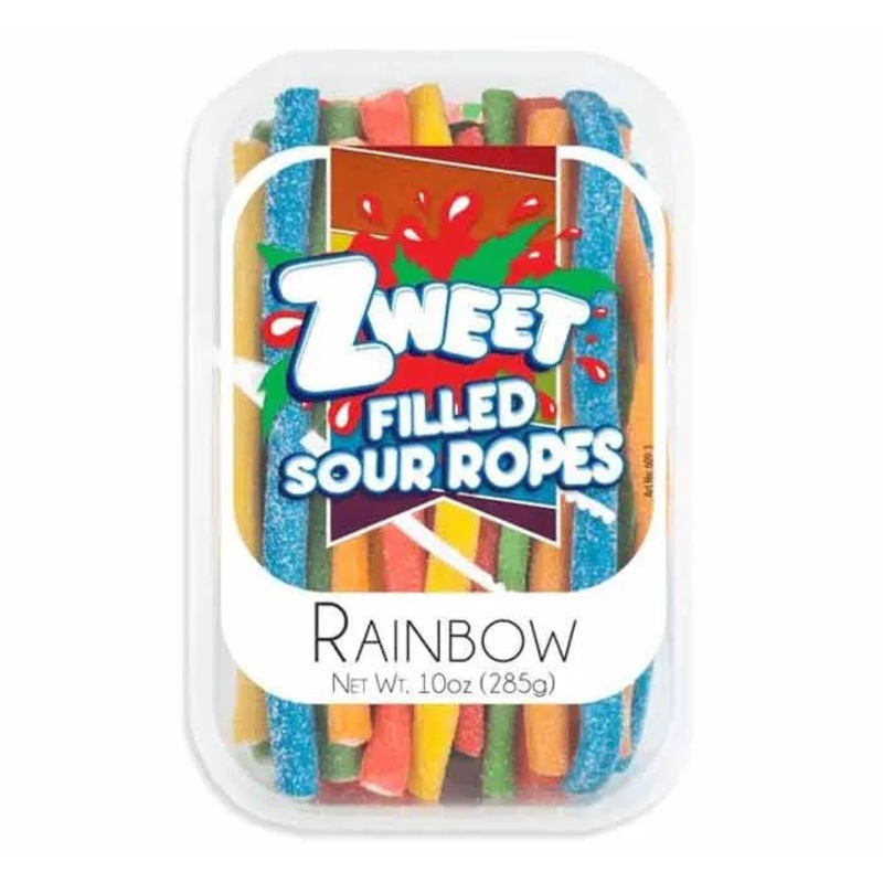 Zweet Rainbow Sour Ropes: 6-Piece Box