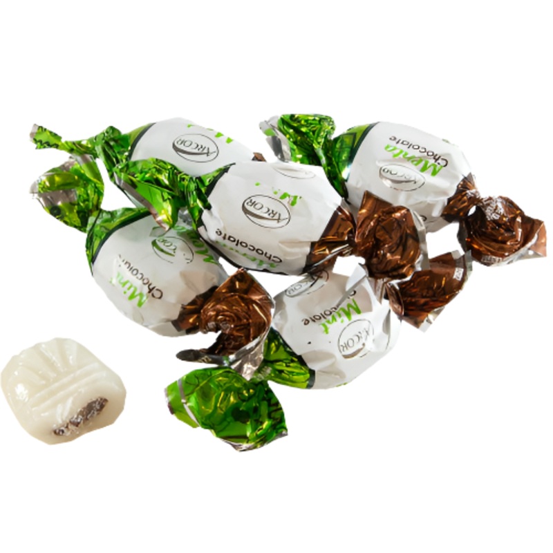 Arcor Chocolate Filled Mint Hard Candy 1 lb. Bulk Bag