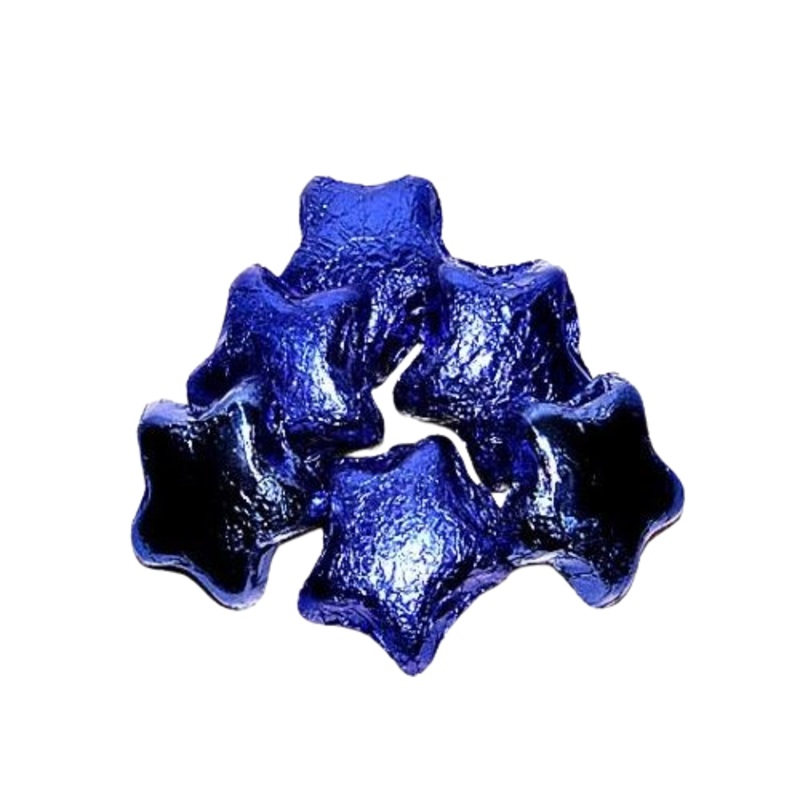 Blue Foiled Milk Chocolate Stars - Bulk Bags