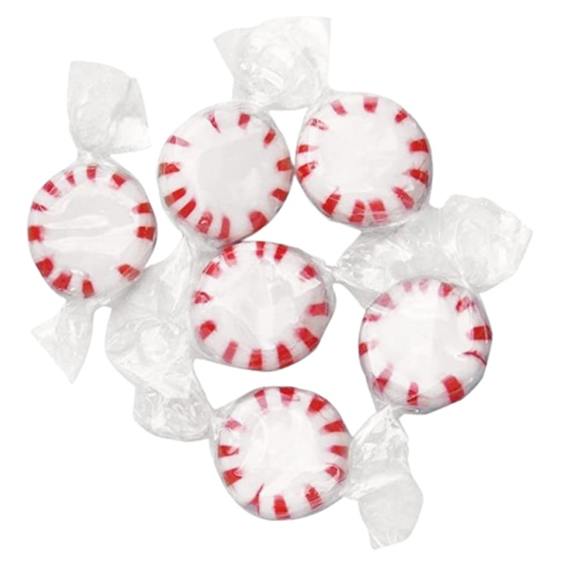 Colombina Peppermint Starlight Mint White Center 5 lb. Bulk Bag