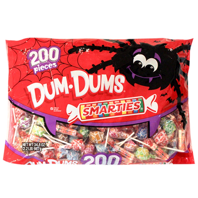 Dum Dums Original Pops & Smarties Candy Mix - 200 Piece Bag