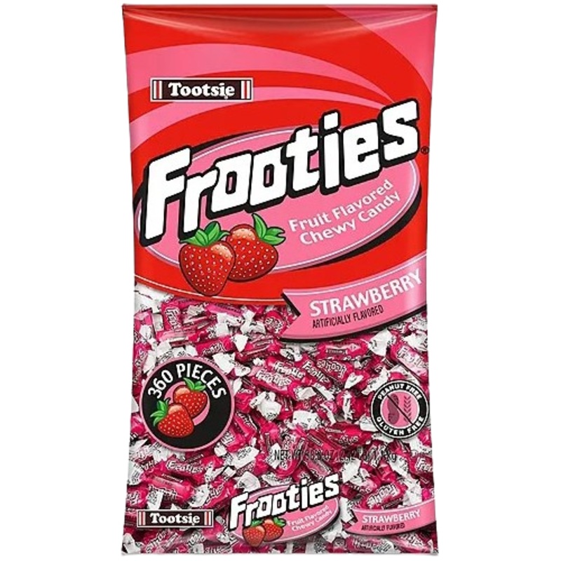 Frooties Strawberry Chewy Candy - 2.42 LB Bulk Bag