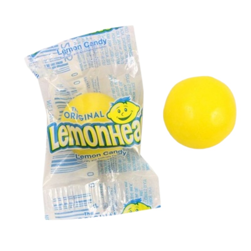 Lemonhead Lemon Candy, Medium Wrapped - Bulk Bags