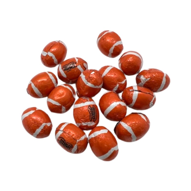 Madelaine Foil Wrapped Footballs 2 lb. Bulk Bag