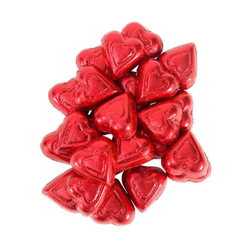 Palmer Red Foiled Milk Chocolate Flavored Hearts - Bulk Bags