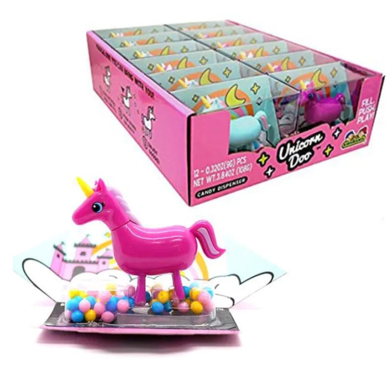 Unicorn Doo Pooping Candy Dispenser: 12-Piece Display