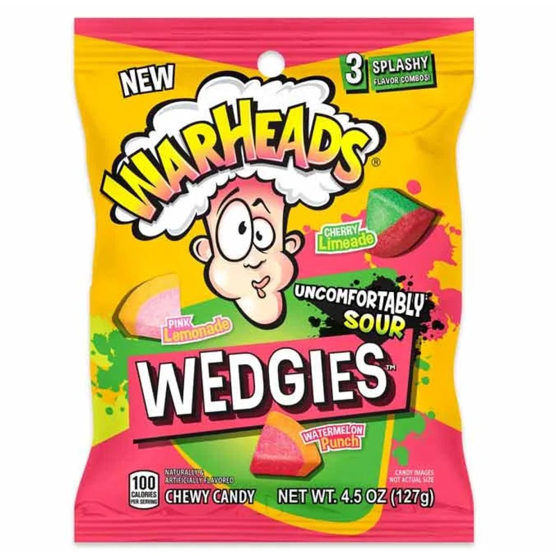 Warheads Wedgies Peg Bags: 12-Piece Box