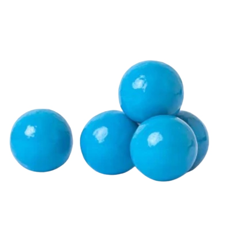 All City Candy 1" Caribbean Blue Raspberry Gumballs 3 lb. Bulk Bag