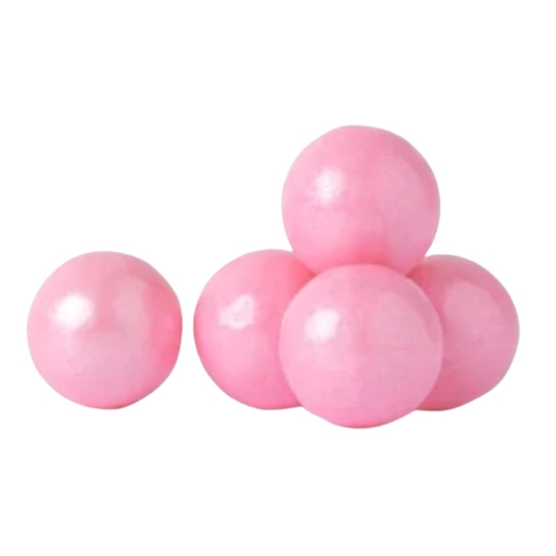 All City Candy 1" Shimmer Light Pink Gumballs Tutti Frutti 3 lb Bulk Bag