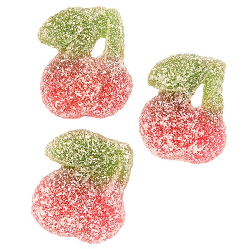 Gustaf's Sour Sanded Twin Cherries 2.2 lb. Bulk Bag