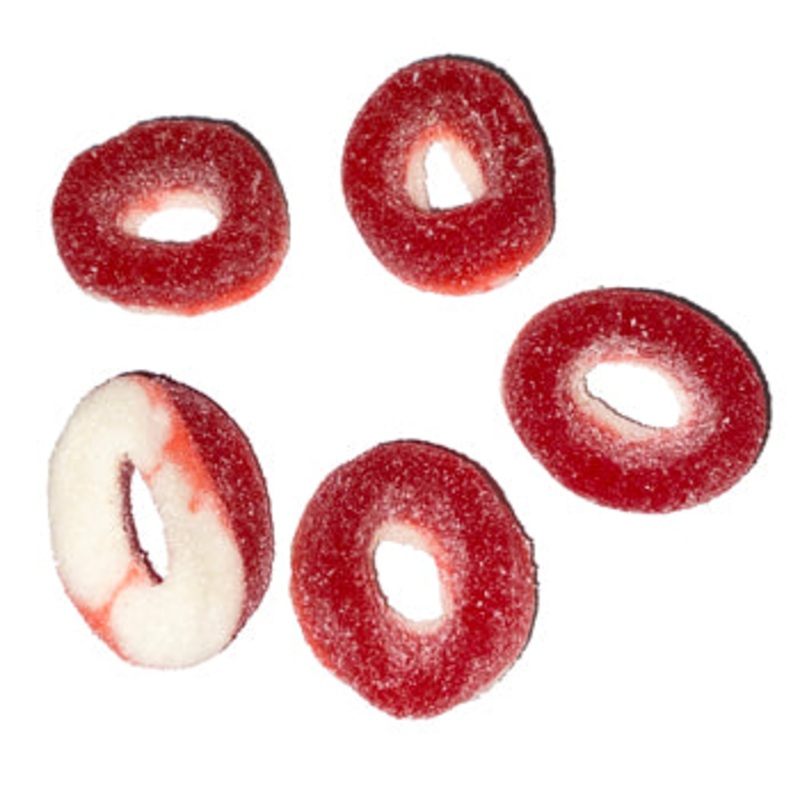 Kervan Gummy Cherry Rings 5 LB Bulk Bag