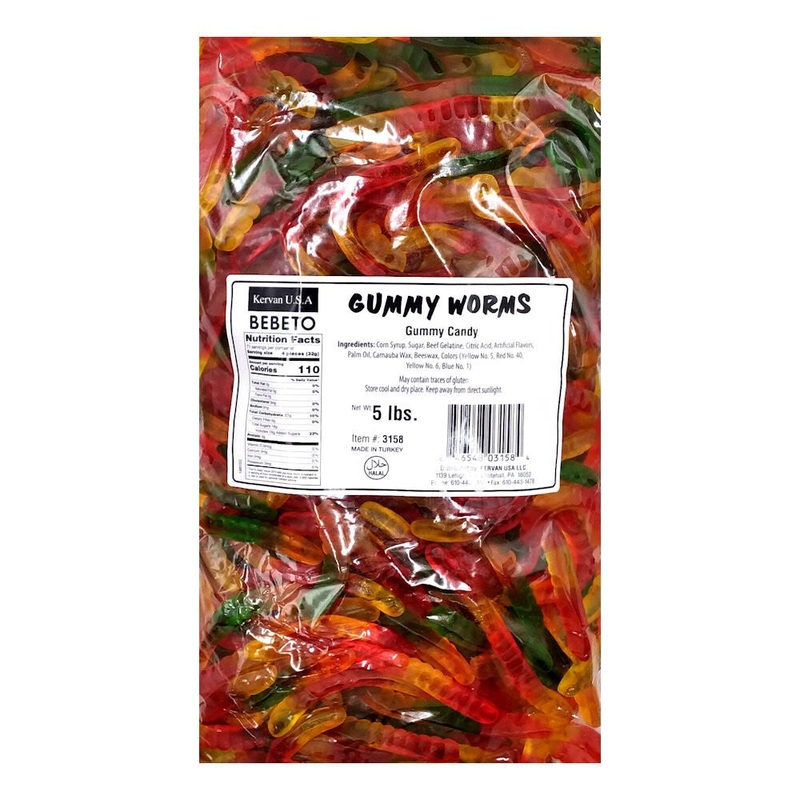 Kervan Gummy Worms 5 lb. Bulk Bag