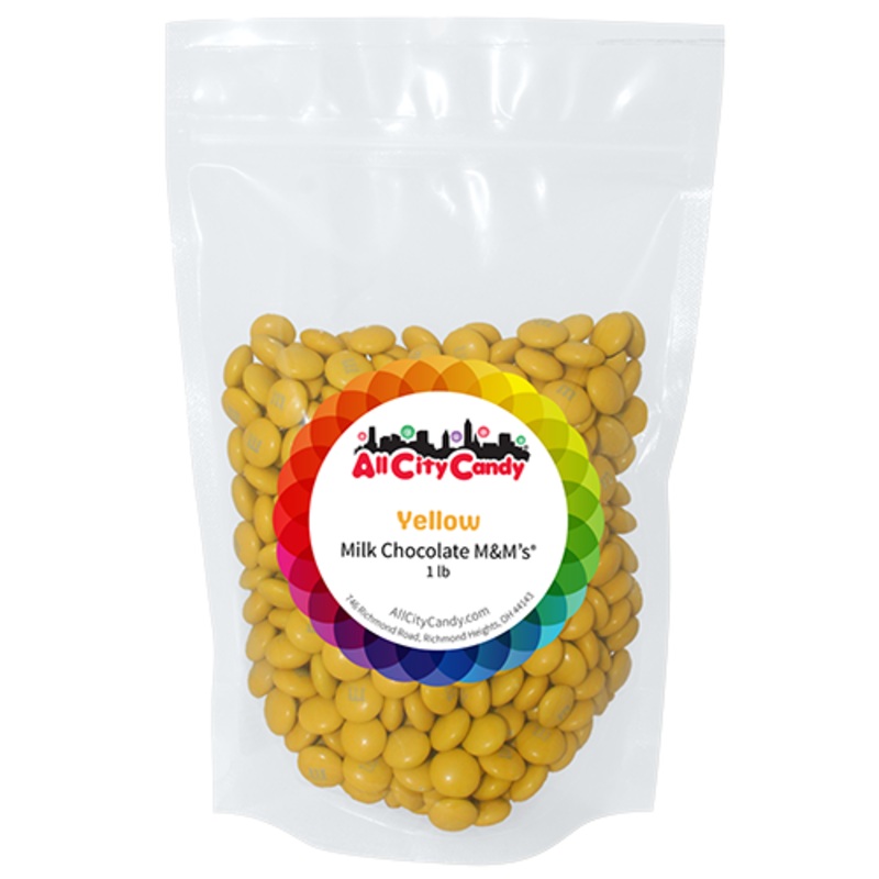M&M Milk Chocolate Yellow 1 lb. Bulk Bag
