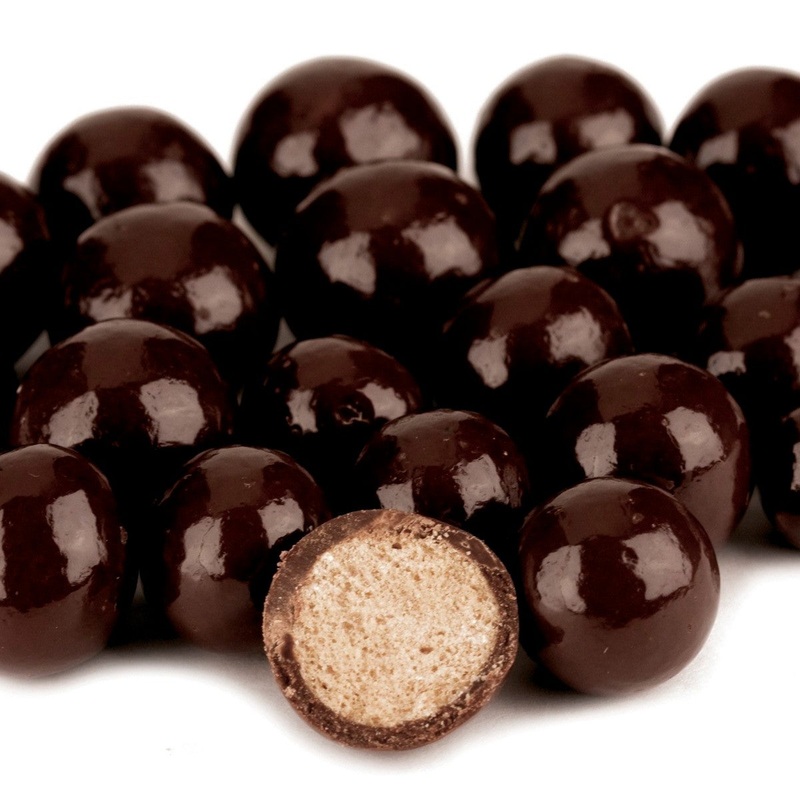Reduced Sugar Dark Chocolate Covered Malt Balls - 2 LB Bulk Bag