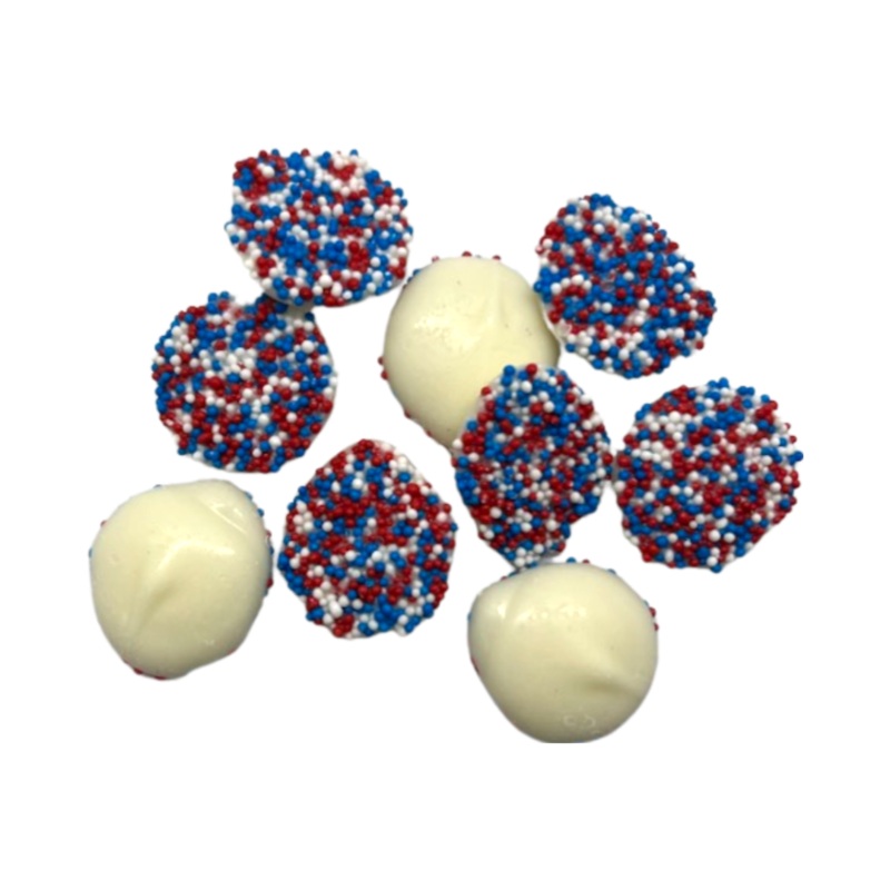 Reppert's White Chocolate Patriotic Nonpareils 2 lb. Bulk Bag