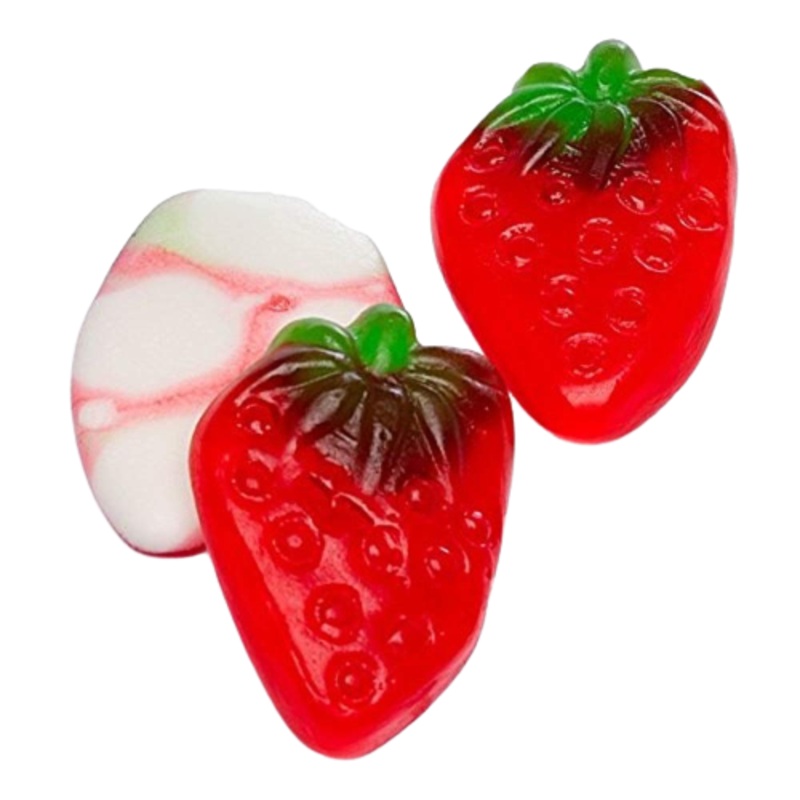 Vidal Strawberries with Cream Gummi Candy - 4.4 lb Bag