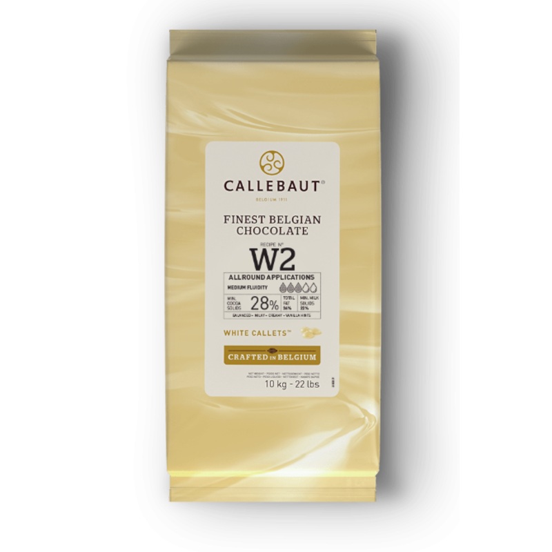 Barry Callebaut  W2NV-595 White Chocolate Callets 44lb case