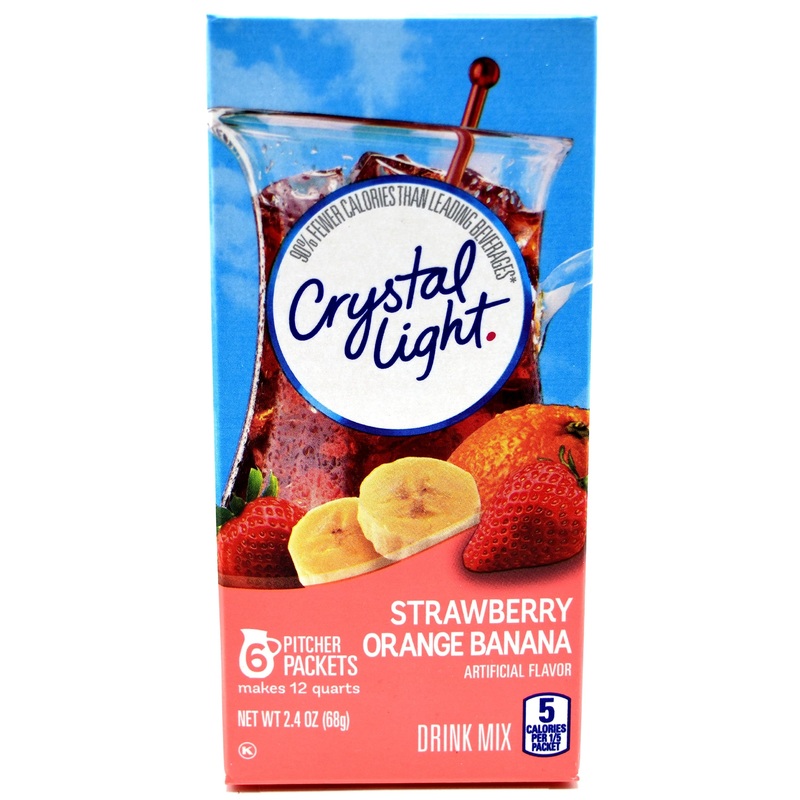 Crystal Light Strawberry Orange Banana Drink Mix, 12-Quart 2.4-Ounce Canister (Pack Of 11)
