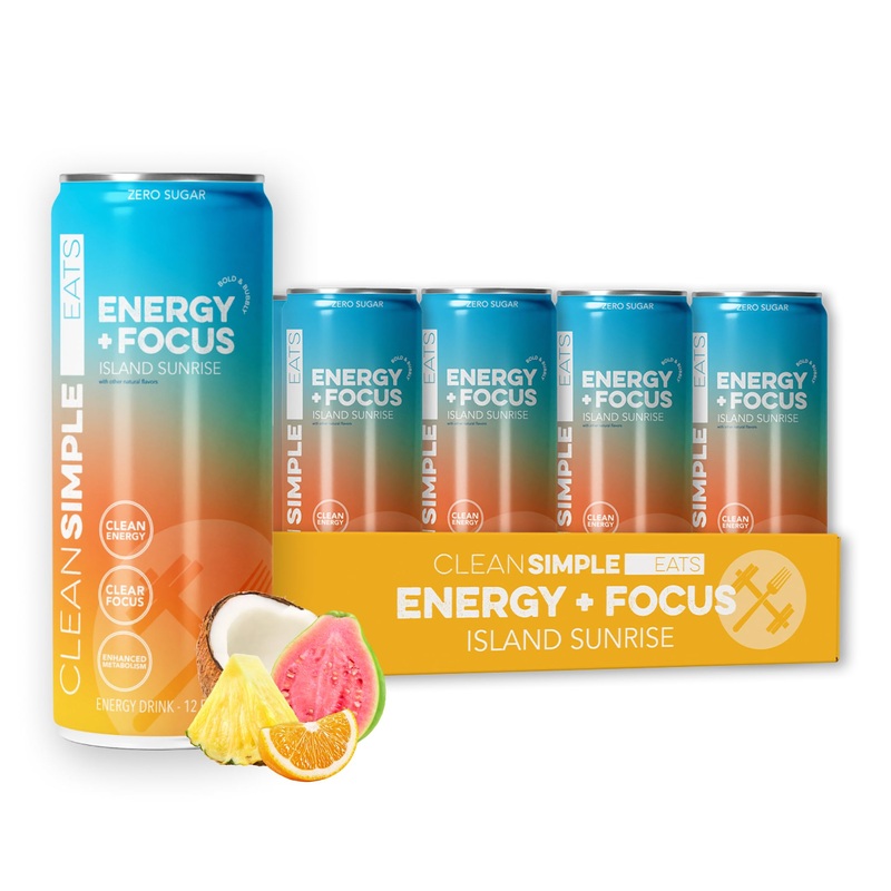 Energy + Focus Drink Island Sunrise 12 Fl Oz Can - 12 Pack