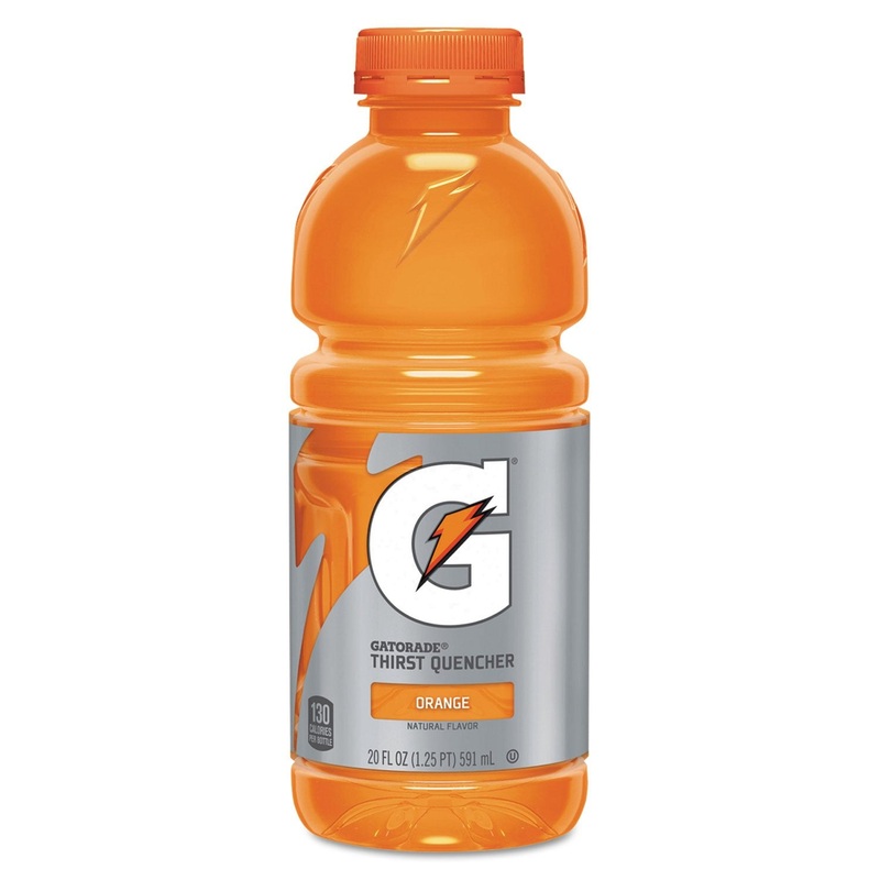 Gatorade Sports Drink, Wide Mouth, 20 Oz Bottles, Orange, 480 Fl Oz (Pack Of 24)