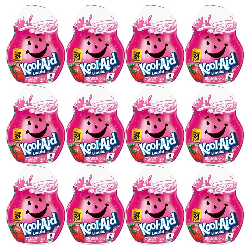 Kool Aid Liquid Concentrate Drink Mix, 1.62 Fluid Ounce (Strawberry, Pack - 12)
