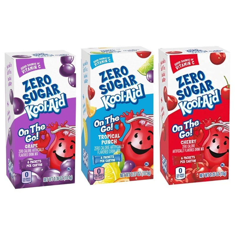 Kool-Aid Zero Sugar - 6 Pack - 3 Boxes - 18 Packets (Variety Pack - Zero Sugar - 3 Box Pack)