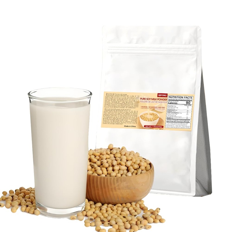 Sijiyunli-Pure Soy Milk Powder 200G/7.05Oz Zero Sucrose, Low Calorie, Non-Gmo. Suitable For The Elderly, Children, Fitness, And
