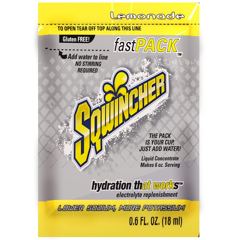 Sqwincher 015303-La Fast Pack Liquid Concentrate Packet, 6 Oz, Yellow, Standard (Pack Of 50)