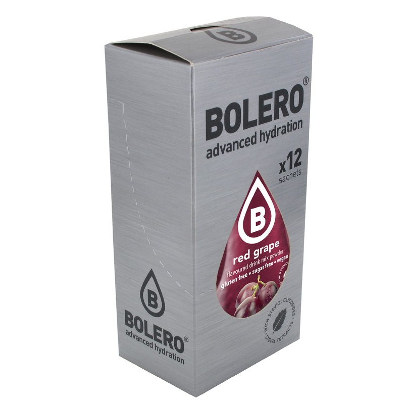 Bolero- Sugar Free Drink Mix Packets Red Grape Fruit Flavors | Powdered Flavored Water Packets | 36 Small Sachet On The Go Packe